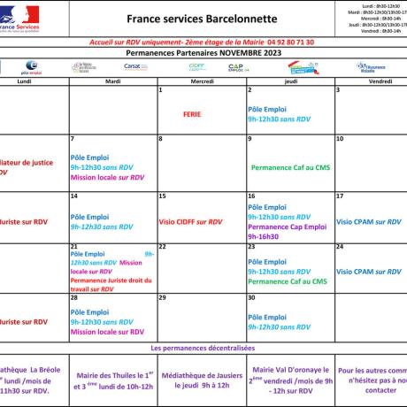 PLANNING NOVEMBRE 