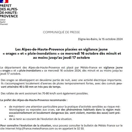 Communiqué de presse