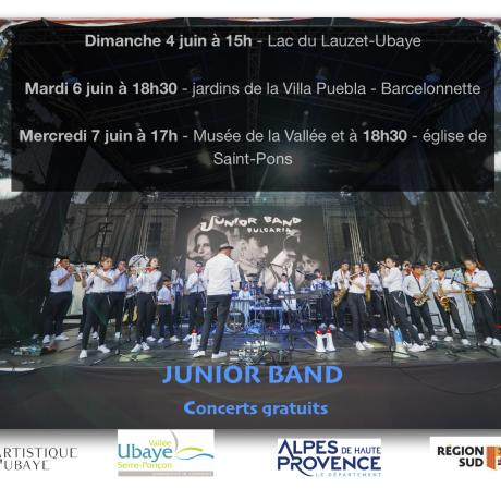 JUNIOR BAND - concerts 4, 6 et 7 juin 2023