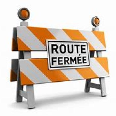 route fermée route fermée