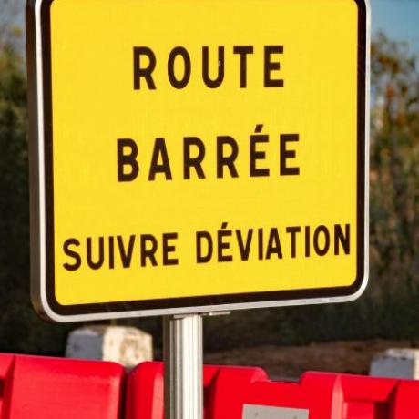 route fermée déviation
