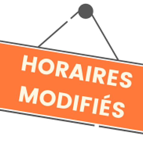 modification horaire du 20 au 24 février