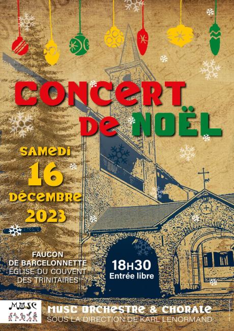 affiche concert de Noël 16 dec 2023