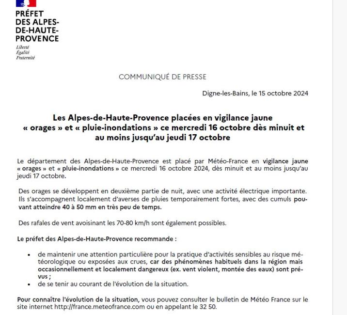 Communiqué de presse