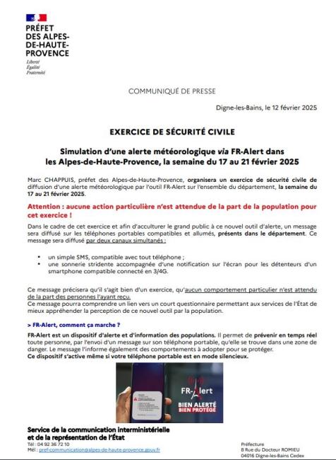 exercice sécurité civile