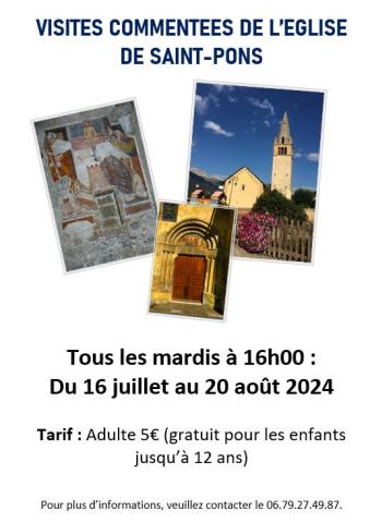 affichette visite commentée église 2024