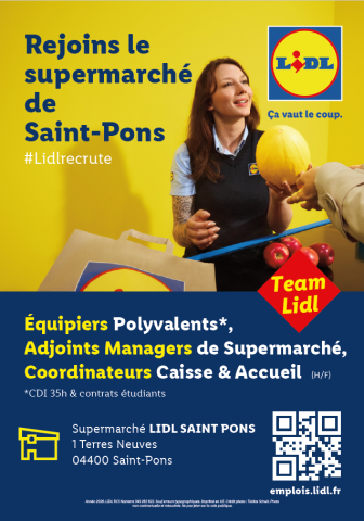 affiche LIDL offre d'emplois